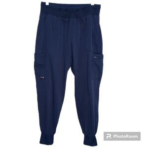 Grey's Anatomy Dark Blue Jogger Style Scrub Pants, Size MP